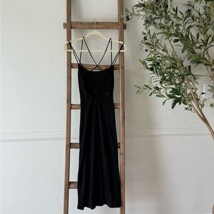 Reformation Black Strappy Dress
